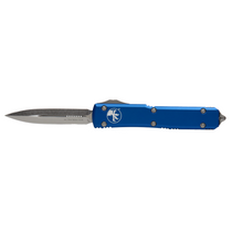 MICROTECH Ultratech Stonewash Dagger Blue Automatic Out the Front Knife