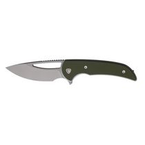 FERRUM FORGE Archbishop 2.75in Stonewash Drop Point OD Green G10 Handle Manual Folding Knife