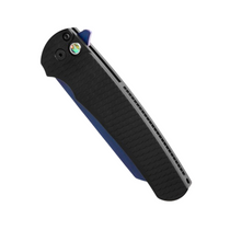 PRO-TECH Malibu 3.3in Sapphire Reverse Tanto Blade with Black Dragon Scale Handle Automatic Folding Knife (5236-SB)