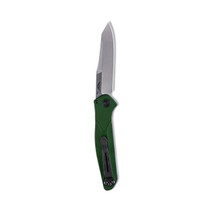 BENCHMADE Osborne Satin Reverse Tanto Green Aluminum Handle Automatic Folding Knife
