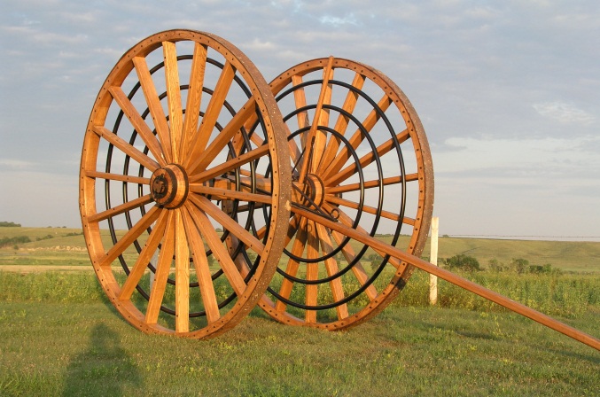 Restored logging wheels/big wheels