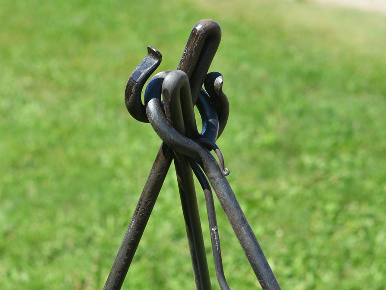 XL Heavy Duty Forged Camp Cooking Tripod Holds OVER 95 POUNDS Seen on Tv's  Dinner: Impossible 
