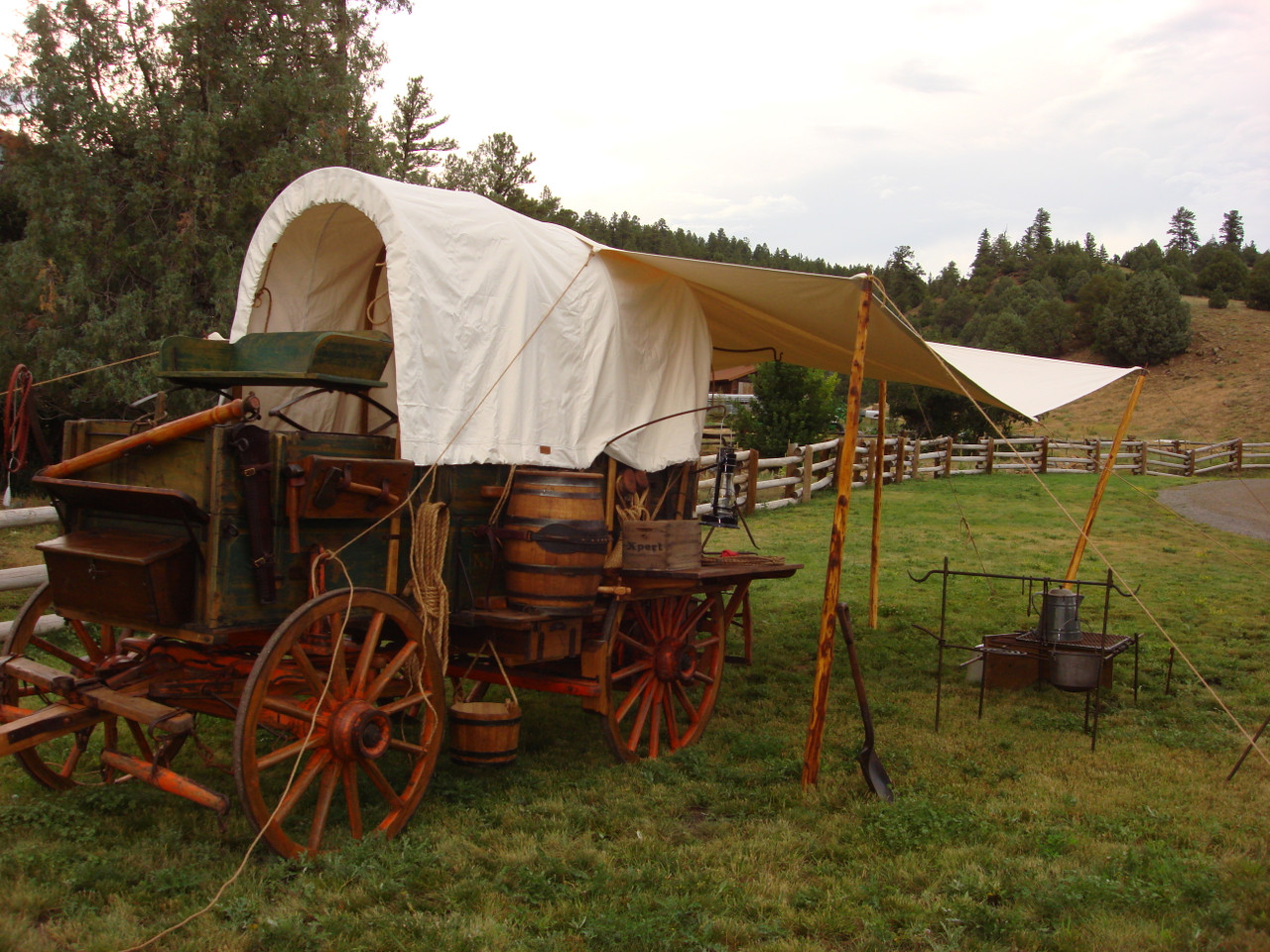 Antique Chuck Wagon Coffee Pot - Hansen Wheel and Wagon Shop