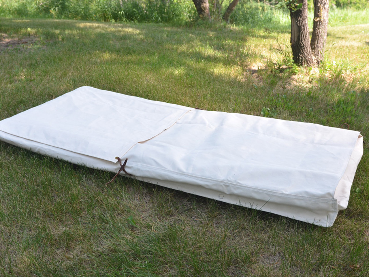 Rustic Waxed Canvas Cowboy Bedroll, With Leather Roll Straps Cowboy Bedroll  