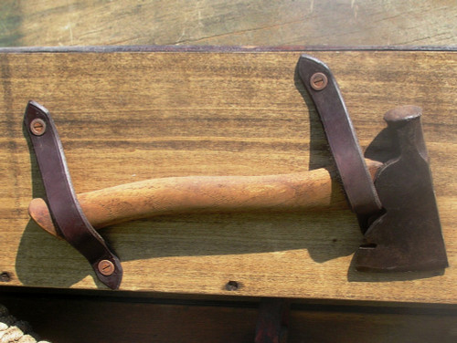 Antique Hatchet and Leather Loop Carrier