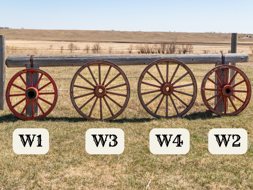 Antique Wheels - 3" Wide Tire X 35" & 42"