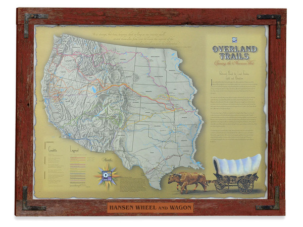 Santa Fe Trail Map Poster-Poster Only - Hansen Wheel and