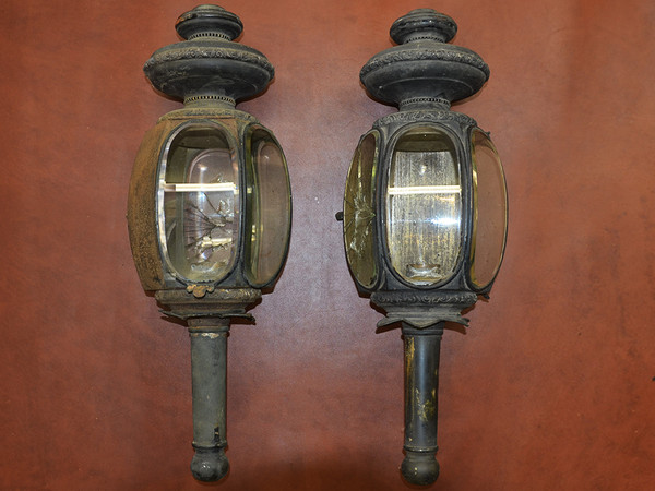Antique Carriage Lamps-Pair
