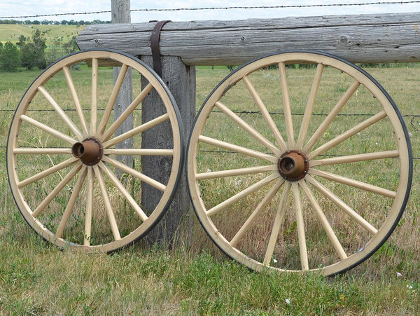 Buggy Sarven Wheel with 1 1/8" Half Round Steel --Pair