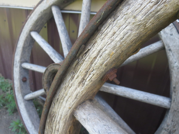 Rustic Antique Wagon Wheel-36" X 3"