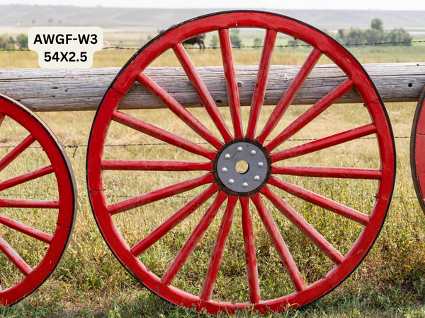 Antique Fire Wagon Wheels - 2.5" Wide Tire X 41" & 54" Diameter