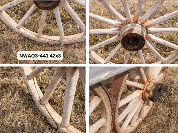 Antique Wagon Wheels - 3" Wide x 36" & 42"