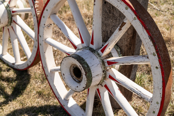 Painted Antique Wheels - 3" Wide Tire X 36" & 40"
