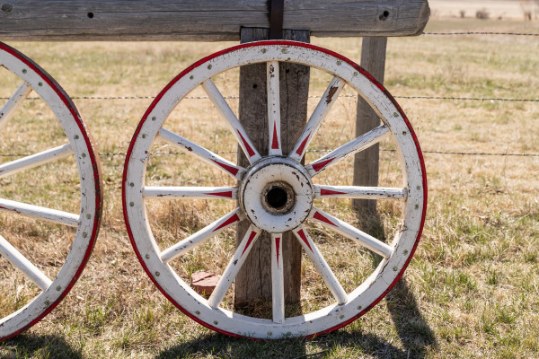Painted Antique Wheels - 3" Wide Tire X 36" & 40"