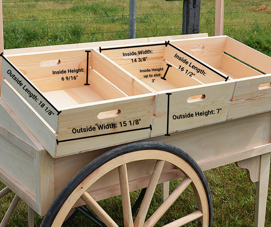 Historic Peddler's Vending Cart $1,849.55-$1928.65