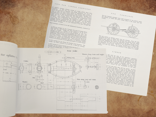 #21 Civil War Field Artillery Limber-Cannon Plans Booklet