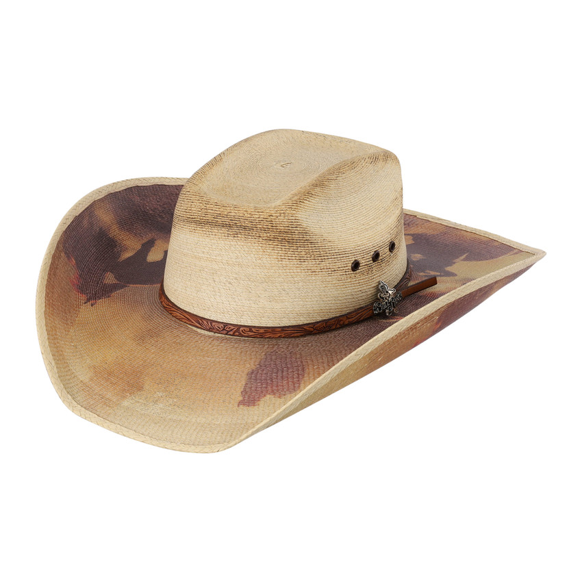HORSES 20X COWBOY WHITE PALM HAT