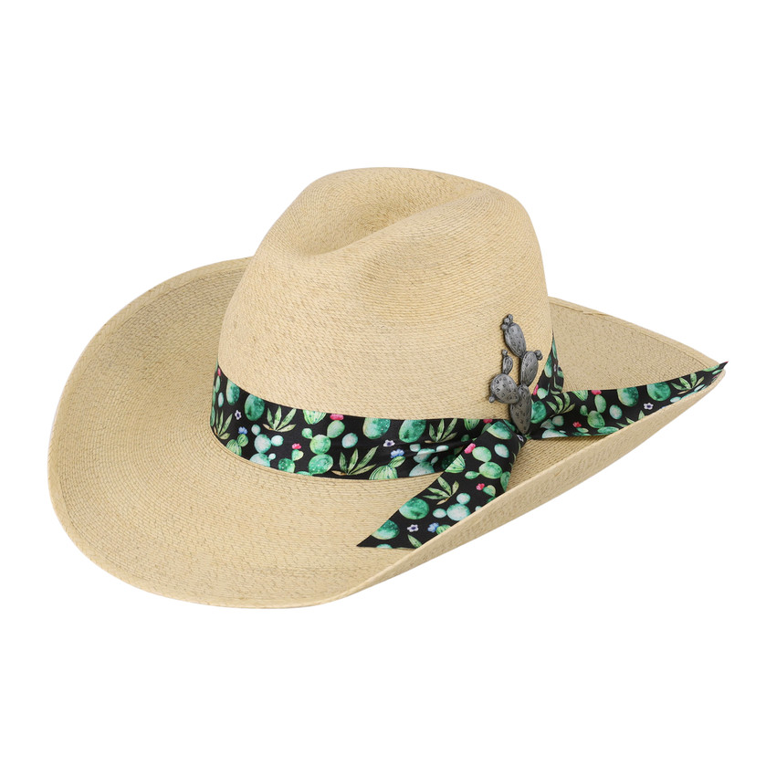 PRICKLY PEAR FASHION WHITE PALM HAT