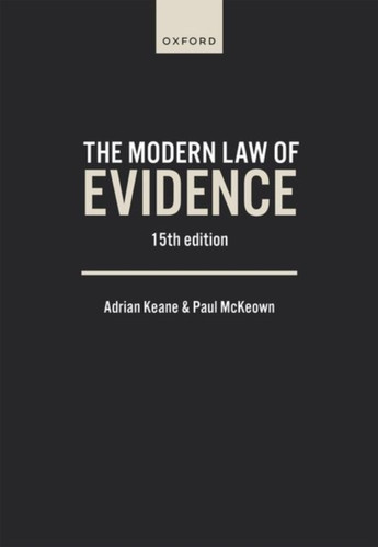The Modern Law of Evidence 9780198903802 Paperback