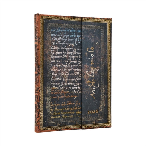 2026 Michelangelo, Handwriting (Embellished Manuscripts Collection) Midi 12-month Verso Hardcover Flexi Dayplanner 2026 (Wrap Closure) 9780349707792 Hardback 2026 Michelangelo, Handwriting (Embellished Manuscripts Collection) Midi 12-month Verso Hardcover Flexi Dayplanner 2026 (Wrap Closure) 9780349707792 Hardback