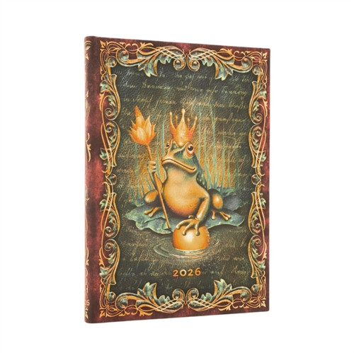 2026 The Brothers Grimm, Frog Prince (Fairy Tale Collection) Midi 12-month Verso Hardcover Flexi Dayplanner 2026 (Elastic Band Closure) 9780349707839 Hardback