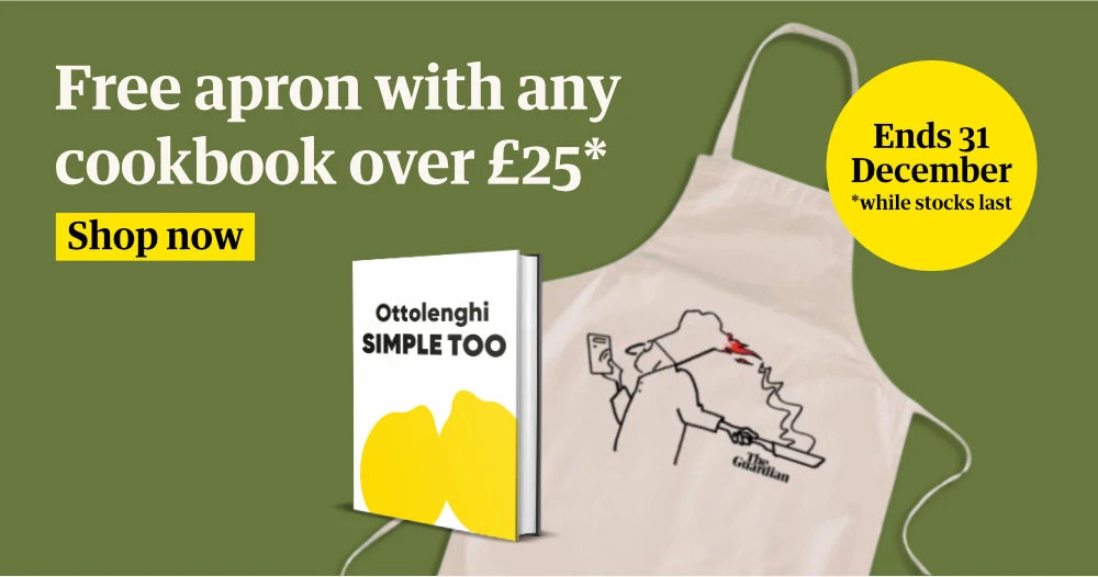 Free apron offer - free Guardian apron with every cookbook over £25