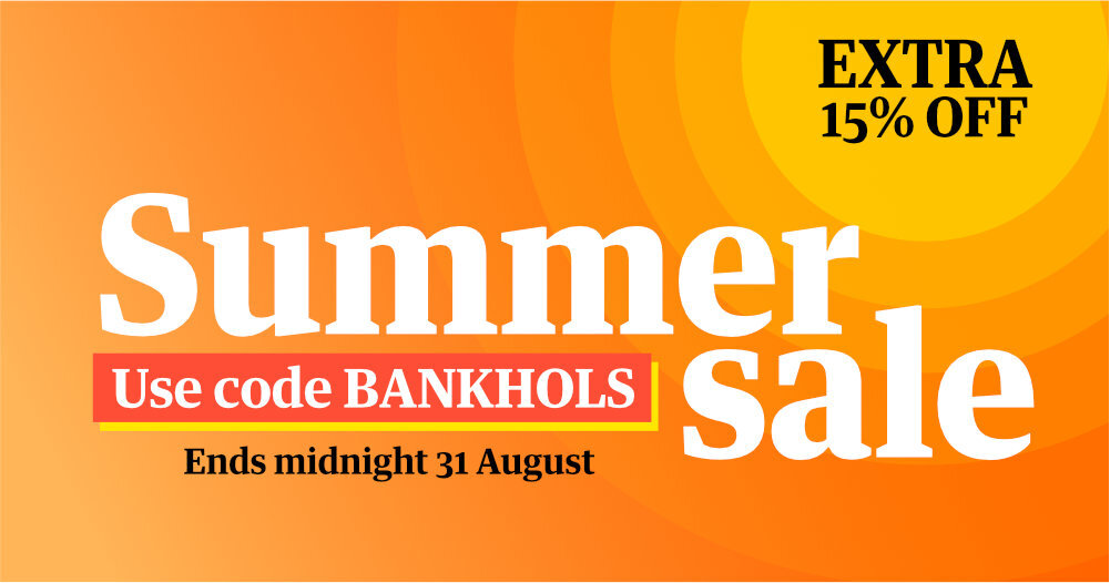 Bank holiday weekend sale, extra 15% off your basket with code BANKHOLS