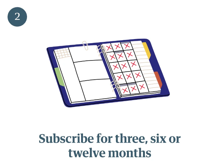 Subscribe for three, six or twelve months