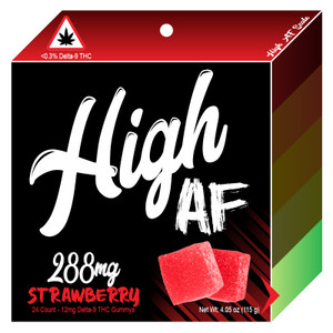 High AF Delta-9 THC 12mg Gummies Bag Front Image