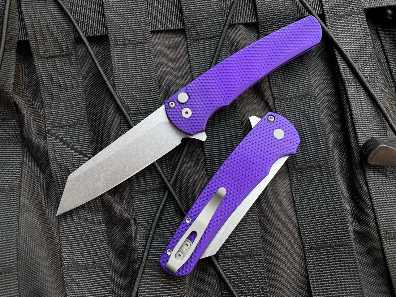 Pro-Tech Malibu | Textured Purple Body Stonewash Blade | NTL