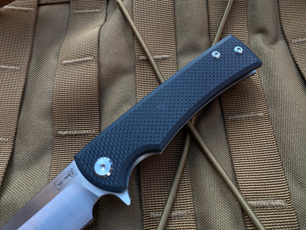 Chaves Ultramar Liberation Street Drop Point Folder Black G10 Top w ...
