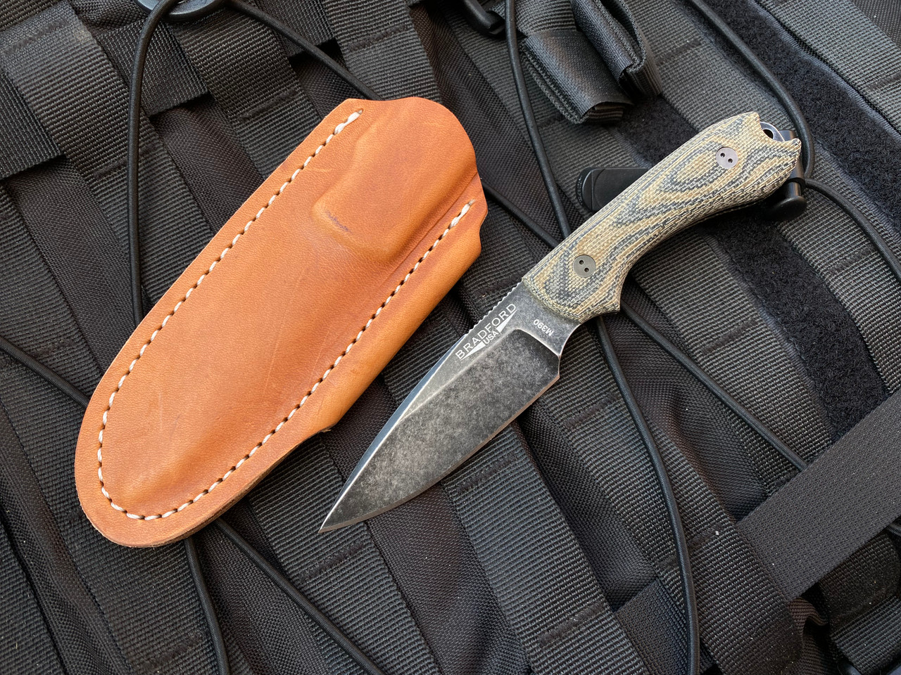 Bradford Knives Guardian3 | Camo Micarta - Nimbus | NTL