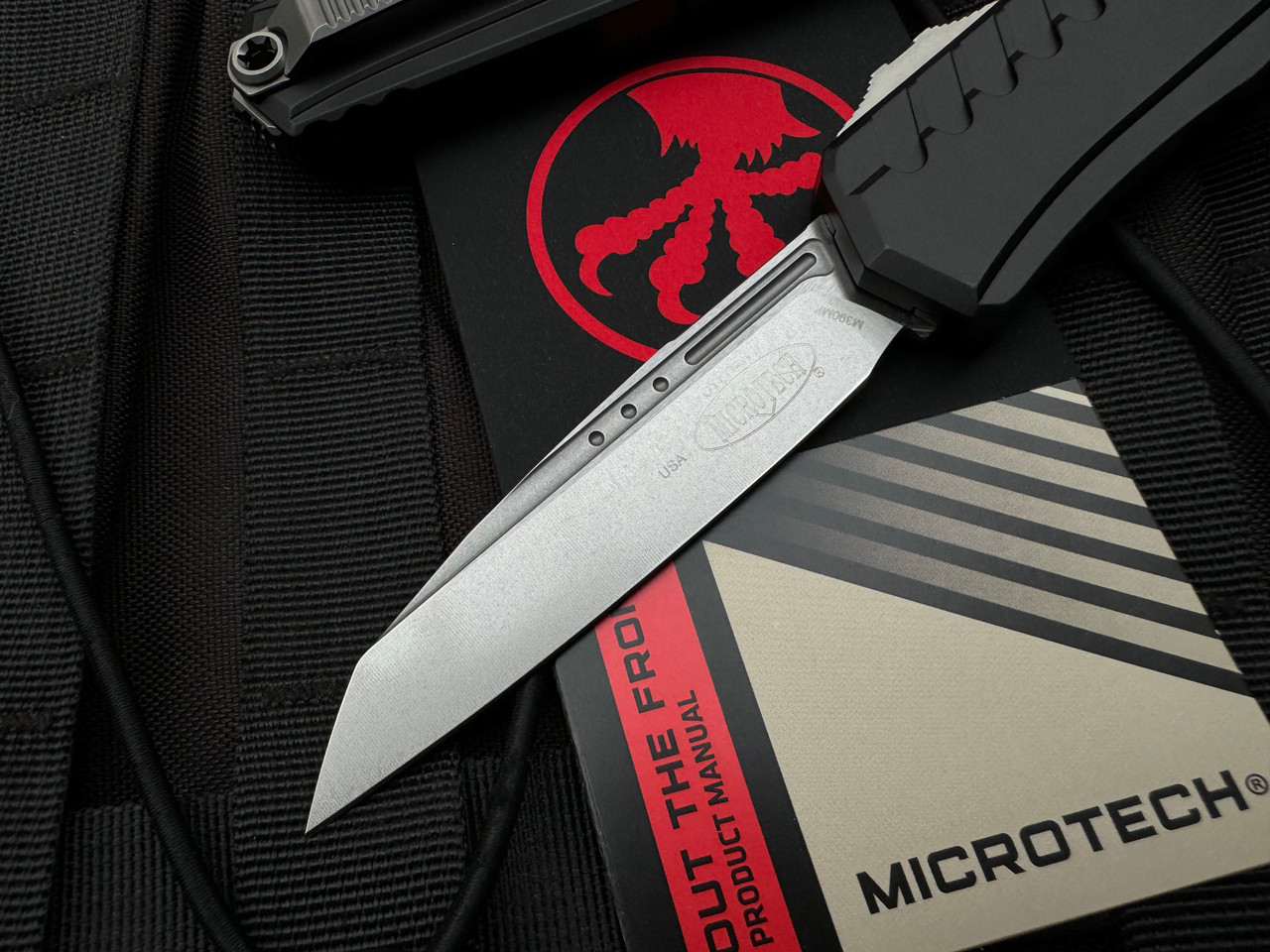 Microtech Cypher II S/E Black Aluminum Body w/ Stonewashed Plain Edge ...