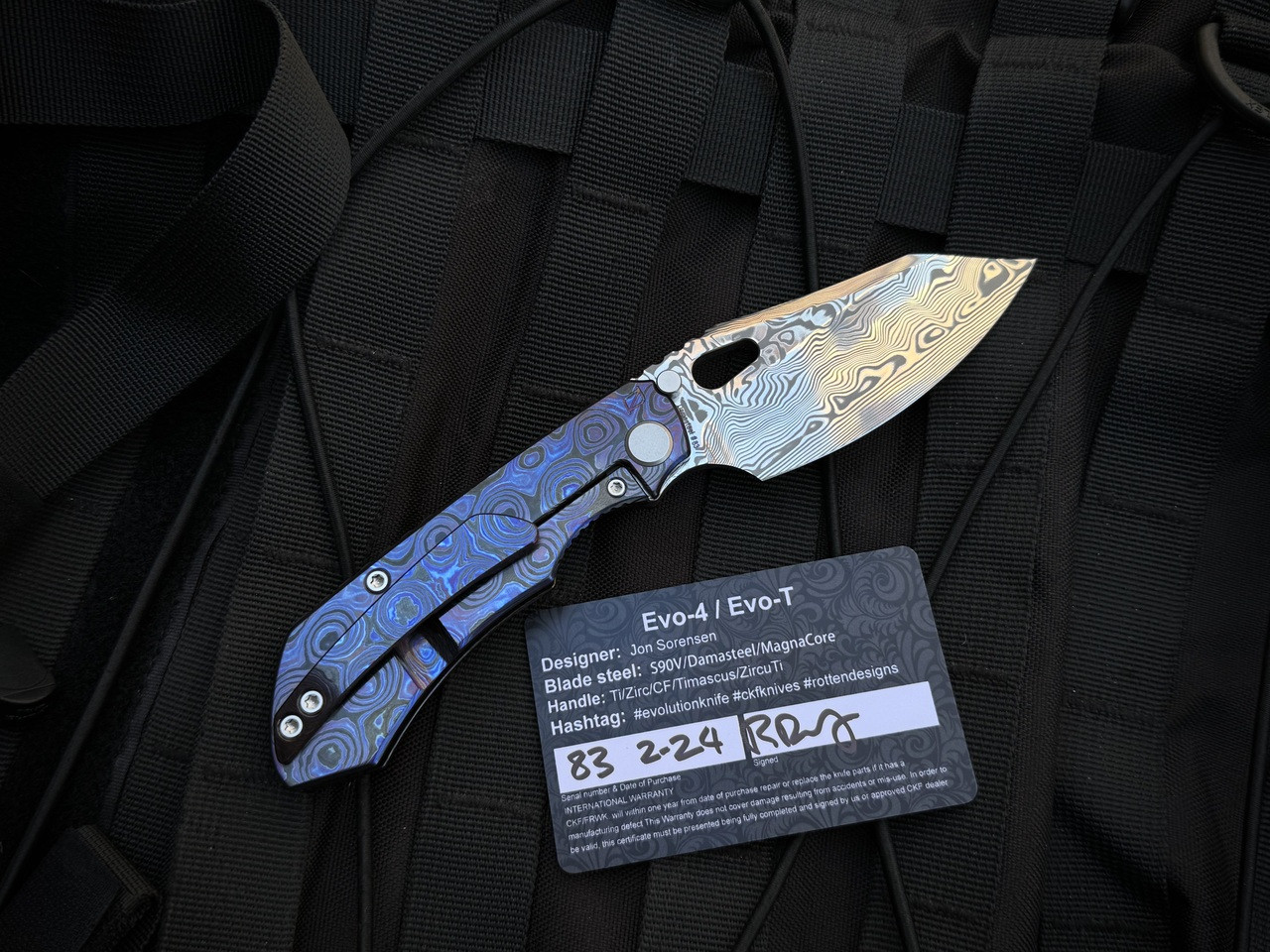 Custom Knife Factory Evo 4.0 Full Dress ZircuTi Body w