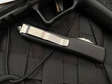 Microtech Ultratech T/E Black Aluminum Body w/ Stoneashed Plain Edge Blade (3.45") 123-10