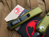 MIcrotech UTX-85 D/E OD Green Aluminum Body w/ Black Plain Edge Blade (3.1") 232-1OD