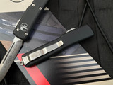 Microtech UTX-70 S/E Black Aluminum Body w/ Satin Finished Plain Edge Blade (2.42”) 148-4