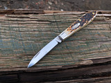Case Amber Bone Peach Seed Jig Tear Drop 00246