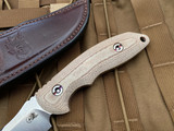 Hinderer Emmett Fixed Blade Natural Micarta w/ StonewShed Plain Edge Blade (3.83”)