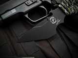 Sniper Bladeworks Dashi 7.52” PVD Black Fixed Blade with Paracord Wrap