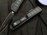 Microtech Ultratech II D/E Black Tactical Aluminum w/ Tactical Black Full Serrated Blade (3.4") 122II-3TS