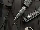 Microtech Ultratech II D/E Black Tactical Aluminum w/ Tactical Black Full Serrated Blade (3.4") 122II-3TS
