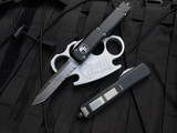 Microtech Ultratech S/E Black Aluminum Body w/ Stonewashed Partially Serrated Blade (3.4") 121-11