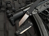 Pro-Tech Malibu Flipper Textured Black Aluminum Body w/ 20CV Stonewashed Reverse Tanto Plain Edge Blade (3.5") 5205