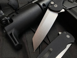 Pro-Tech Malibu Flipper Textured Black Aluminum Body w/ 20CV Stonewashed Reverse Tanto Plain Edge Blade (3.5") 5205