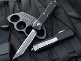 Microtech Ultratech T/E Black Aluminum Body w/ Apocalyptic Full Serrated Blade (3.4”) 123-12AP