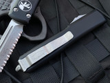 Microtech Ultratech T/E Black Aluminum Body w/ Apocalyptic Full Serrated Blade (3.4”) 123-12AP