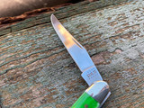 Case Knives Brilliant Green Bone Smooth Mini Copperhead 52825