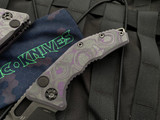 Heretic Knives Medusa T/E Auto Folder Purple Fat Carbon Camo Body w/ Two Tone DLC Plain Edge Blade (3") H011-6A-PUCF