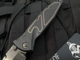 Marfione Custom Socom Elite Warcom Full Carbon Fiber Body w/ Copper Trimmed Lightning Strike Inlays and Rubbed Satin DLC Blade (4”)